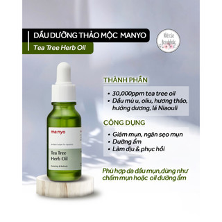 Dầu thảo mộc hỗ trợ giảm mụn MANYO TEA TREE HERB OIL