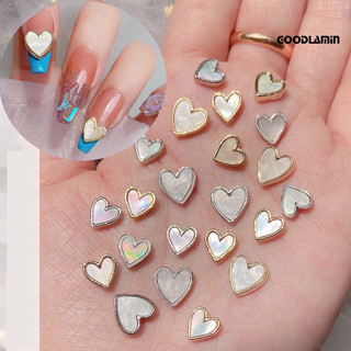 Phụ kiện trang trí móng tay / charm trái tim xà cừ trang trí nail