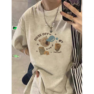FOCUS local brand Nâu vintage áo phông hình nữ bigsize unisex áo thun ulzzang 100%cotton