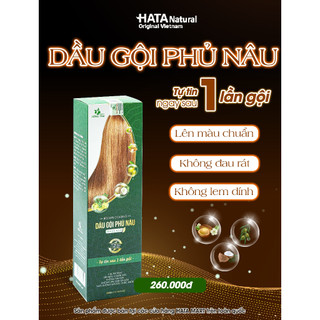 Dầu Gội Phủ Bạc Đen, Nâu Hata Natura - Lược nhuộm tóc thông minh đen nâu thảo dược tự nhiên an toàn