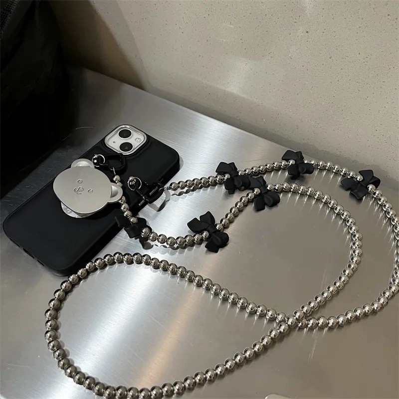 Ốp gấu kèm iring gấu và dây đeo siêu xinh cho iphone