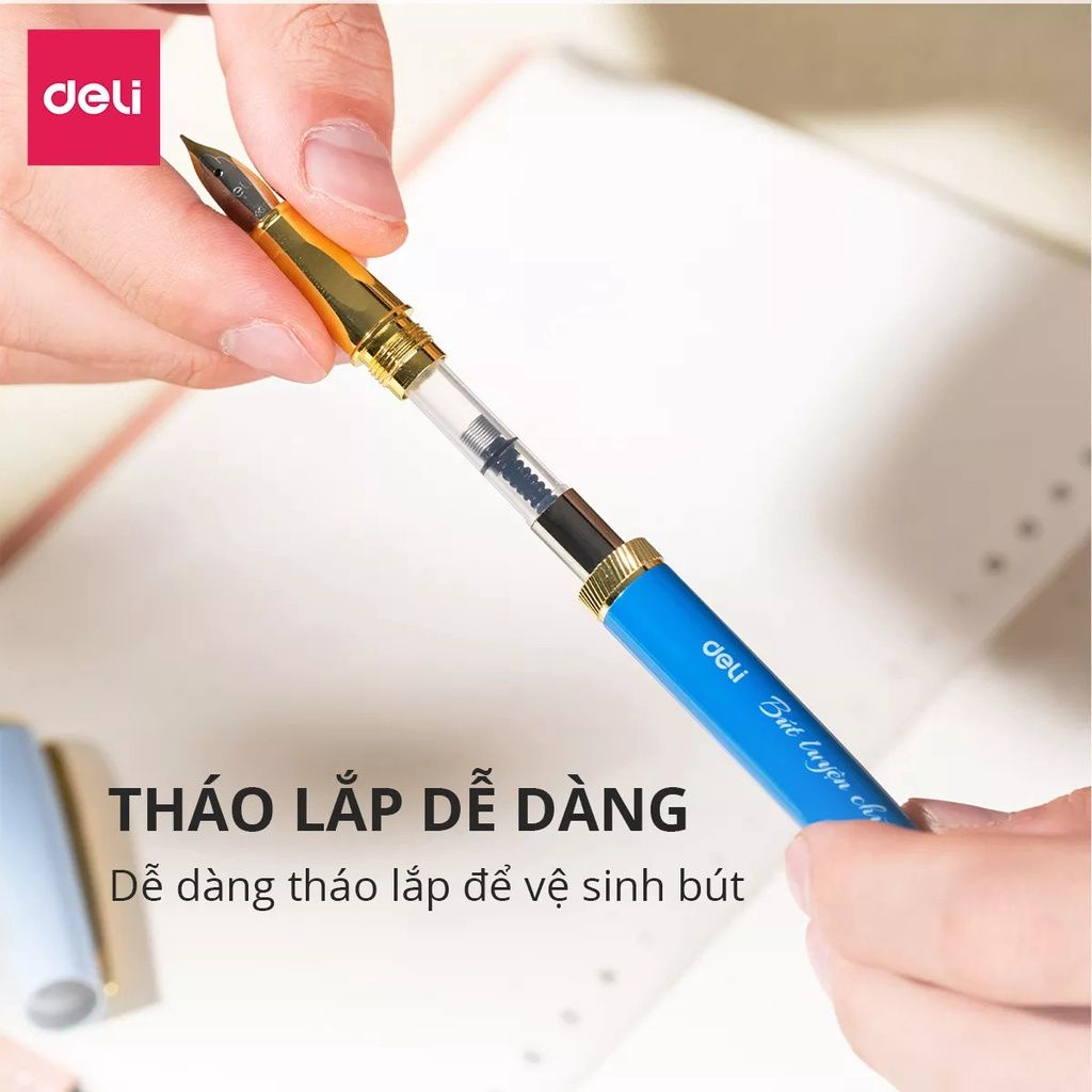 Bút máy kim loại Deli Q880 - Thiết kế trẻ trung, ngòi bút chất lượng cao, màu sắc hiện đại 880 - Có hộp đựng - CQ880