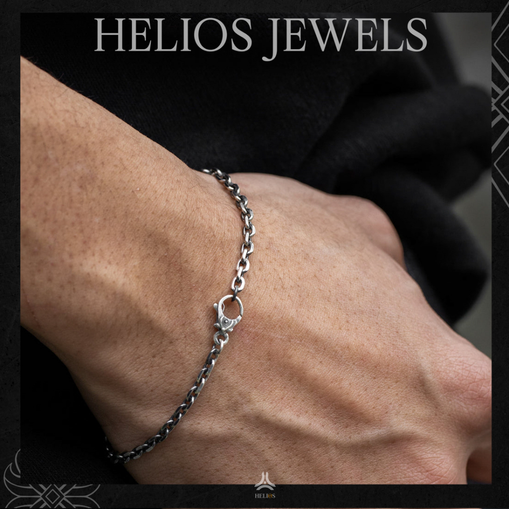 Vòng Tay Bạc S925 Chain Helios Rise x Lotus Helios Silver Original