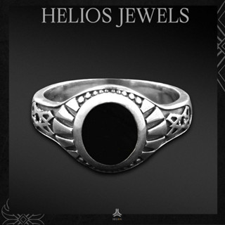  Nhẫn bạc nam nữ HeliSilver Gothic Onyx Helios Original S925 