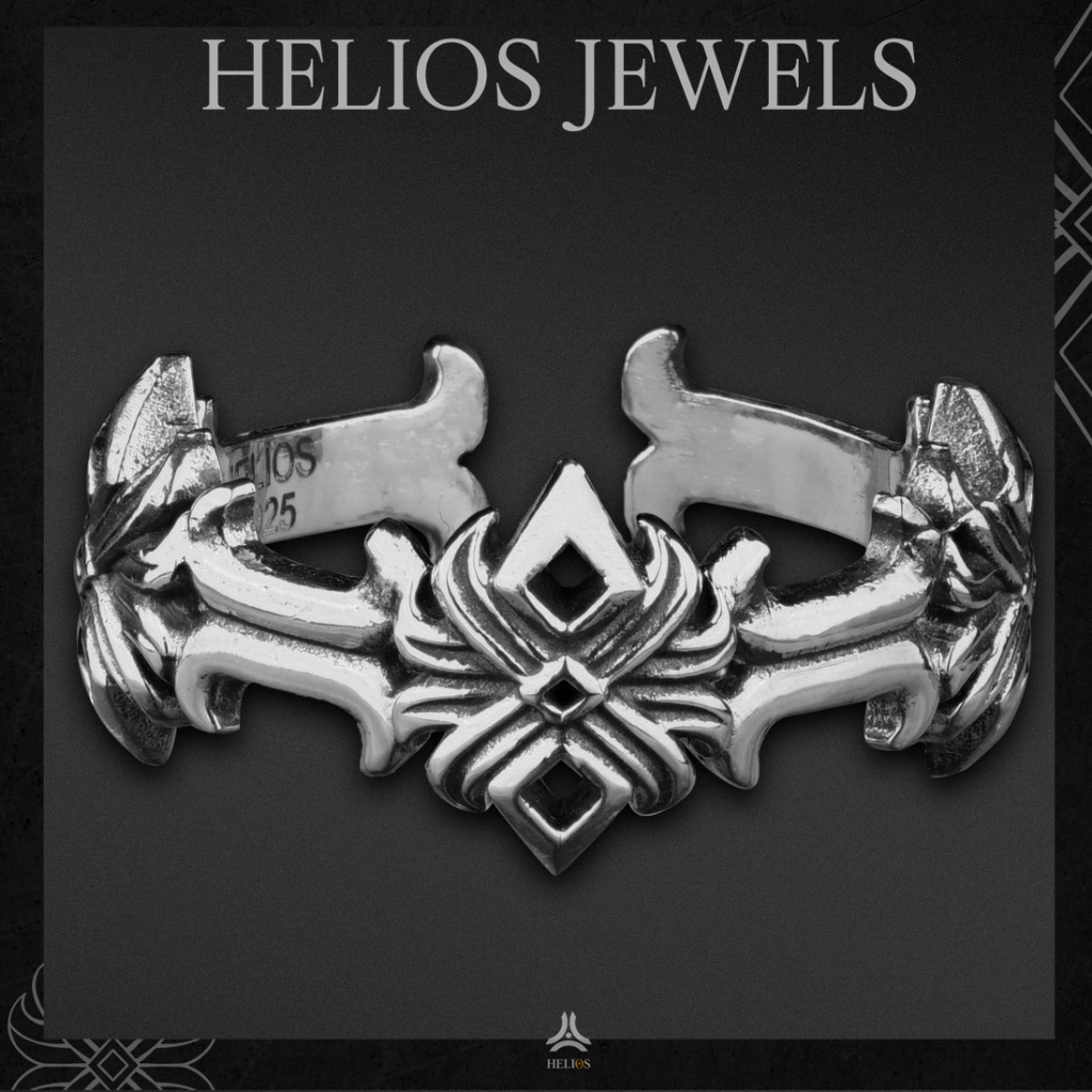Nhẫn bạc nam, nữ Helisilver Time Lotus Ring Original S925