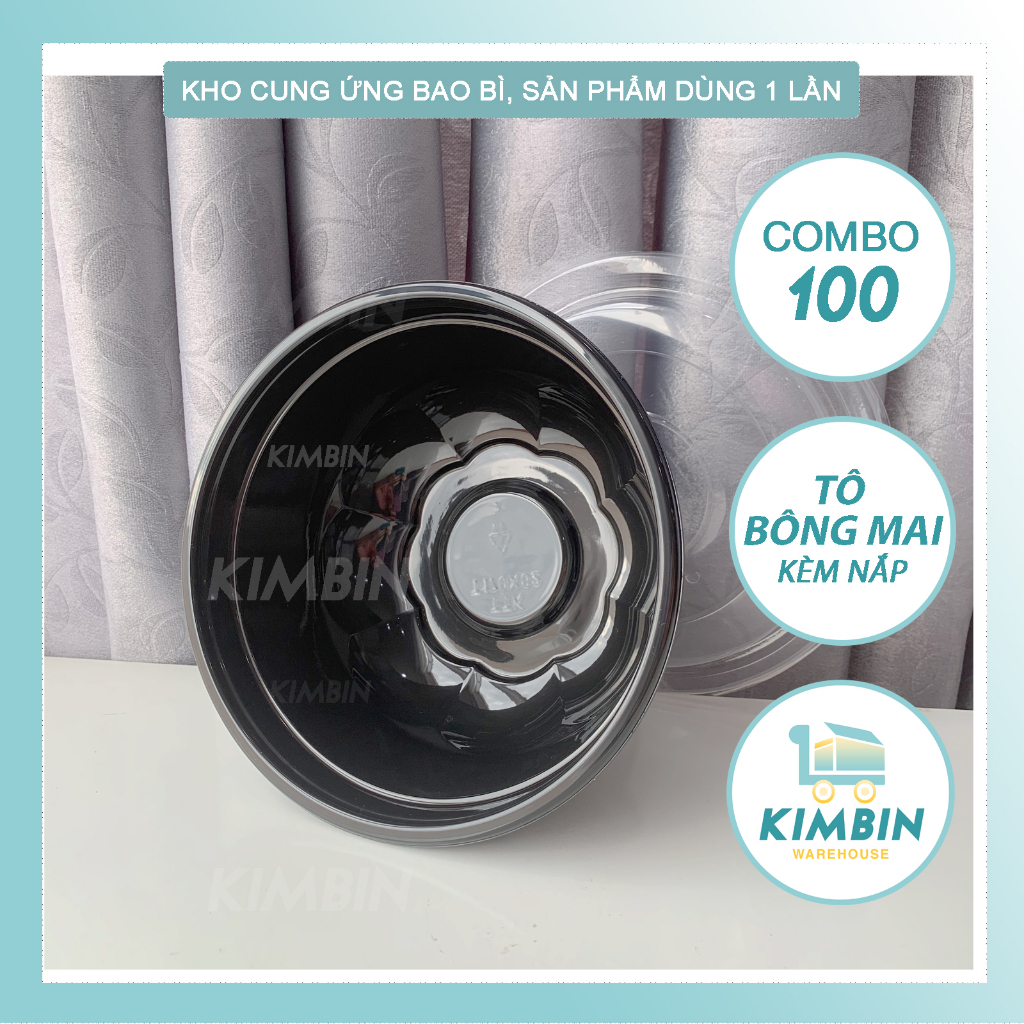 - Tô nhựa bông mai PP kèm nắp, tô đựng hủ tiếu, tô đựng phở, đẹp, dày, chịu nhiệt tốt 700ml, 1000ml - KIMBIN