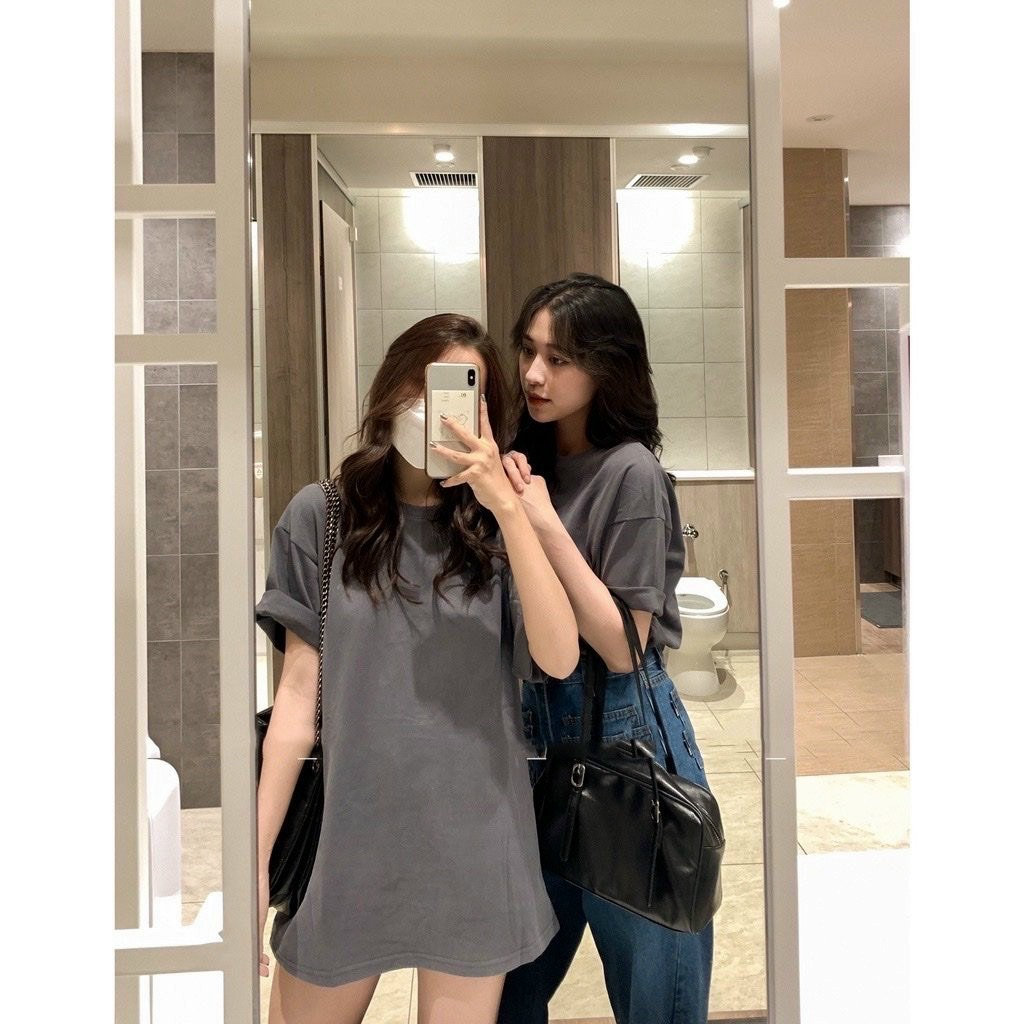 Áo thun nam nữ tay lỡ mẫu "Trơn" form rộng cotton khô 3158