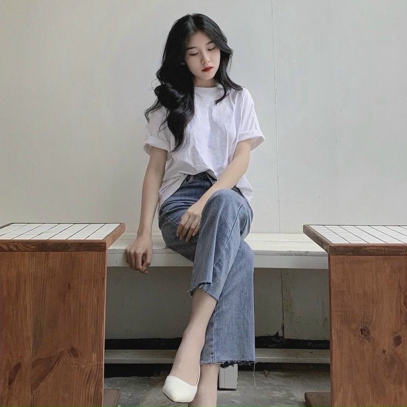 Áo thun nam nữ tay lỡ mẫu "Trơn" form rộng cotton khô 3158