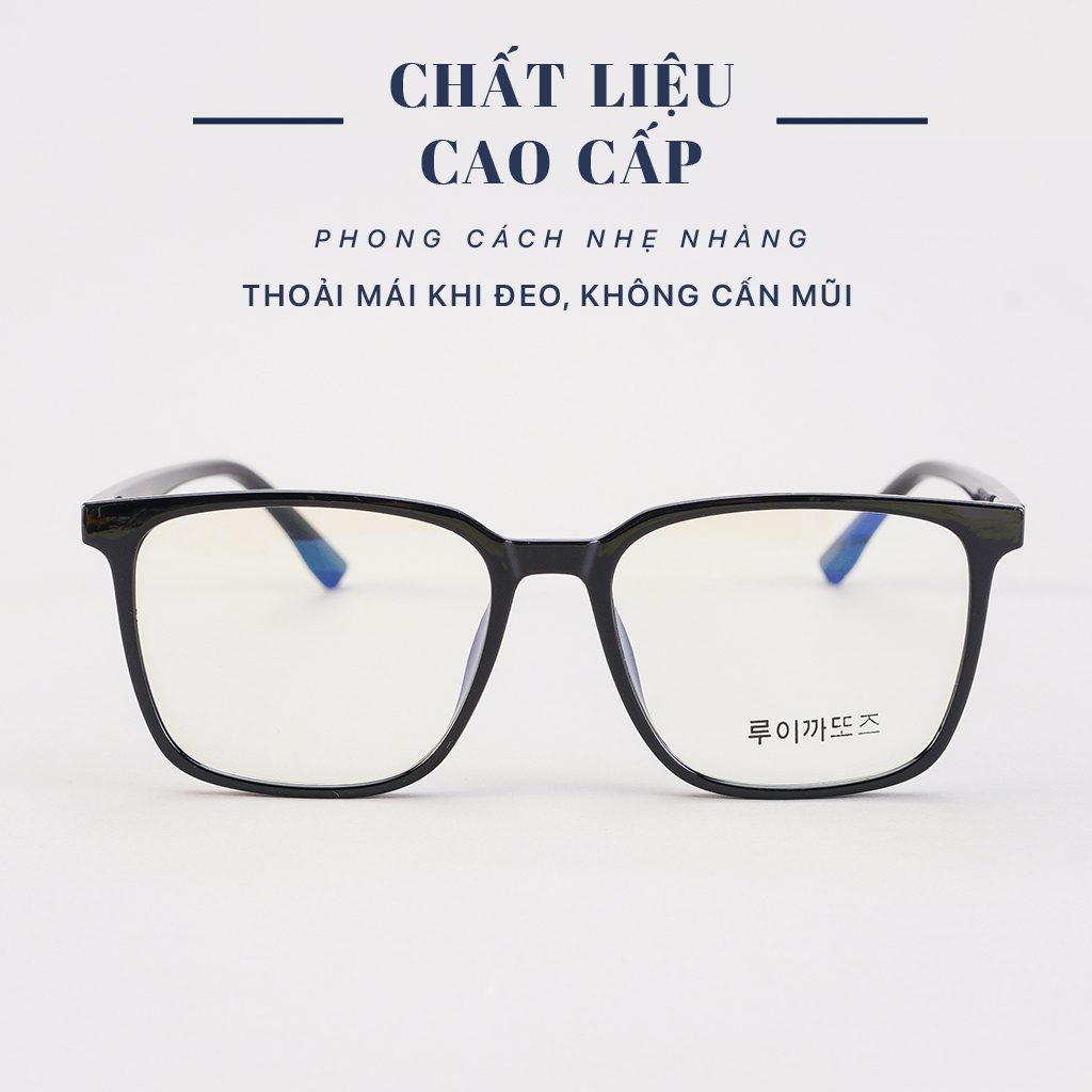 Gọng mắt kính nhựa dẻo LB Eyewear 2292 kính mắt trong suốt giả cận gọng vuông thời trang, chống ánh sáng xanh đổi màu