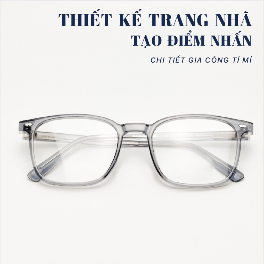 Gọng kính trong suốt cận loạn LB Eyewear 72002 kính mắt giả cận nam nữ chống ánh sáng xanh tia UV chất liệu nhựa cao cấp