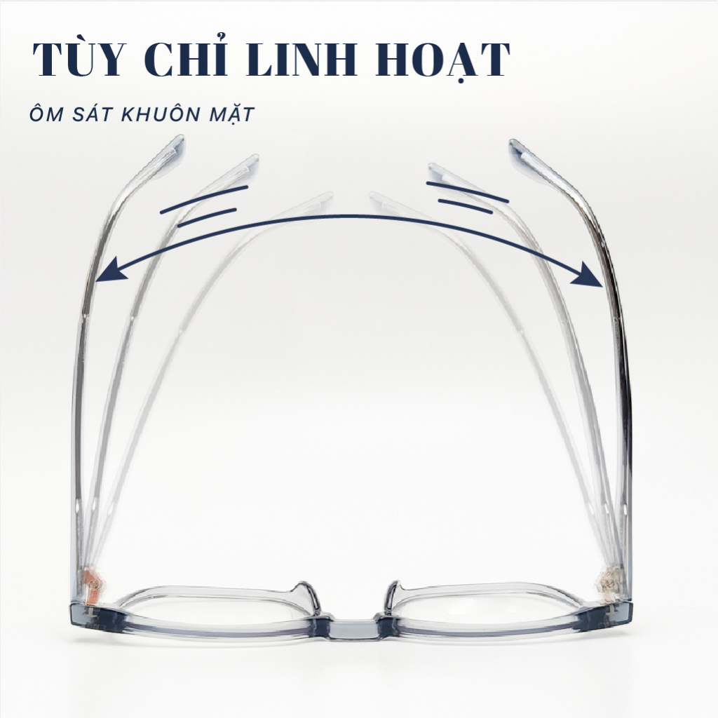 Gọng kính trong suốt cận loạn LB Eyewear 72002 kính mắt giả cận nam nữ chống ánh sáng xanh tia UV chất liệu nhựa cao cấp