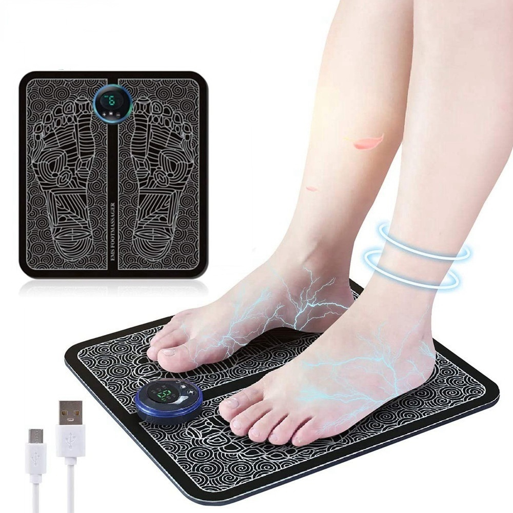 Máy Massage chân xung điện EMS 8 chế độ hỗ trợ  đau mỏi, Giúp Lưu Thông khí Huyết, thư giãn châm cứu bàn chân