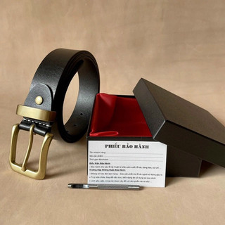 Thắt lưng dây nịt nam bản 38mm khoá đồng đúc bảo hành 5 năm