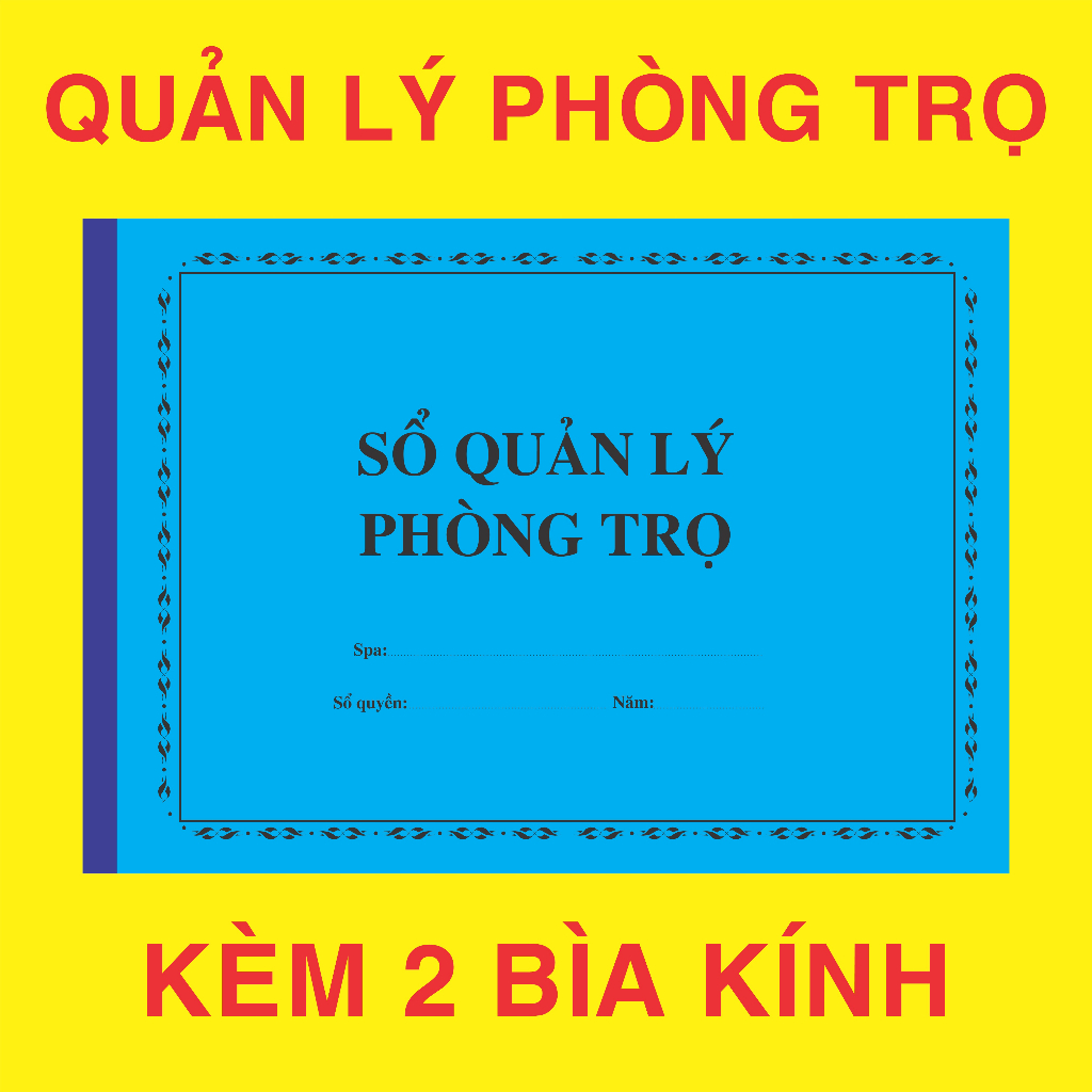 SỔ QUẢN LÝ PHÒNG TRỌ 100 trang A4