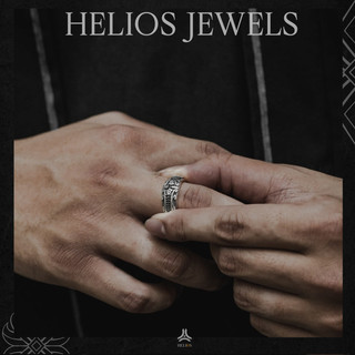 Nhẫn Bạc S925 NIBI Black Ring Helios Silver Original