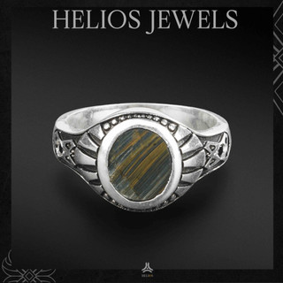 Nhẫn Bạc S925 Gothic Tiger Eye Helios Silver Original
