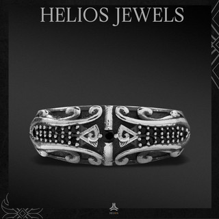 Nhẫn bạc s925 nibi black ring helios silver original
