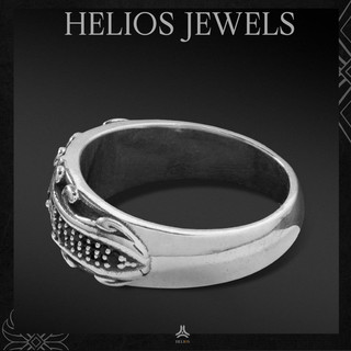 Nhẫn Bạc S925 NIBI Black Ring Helios Silver Original