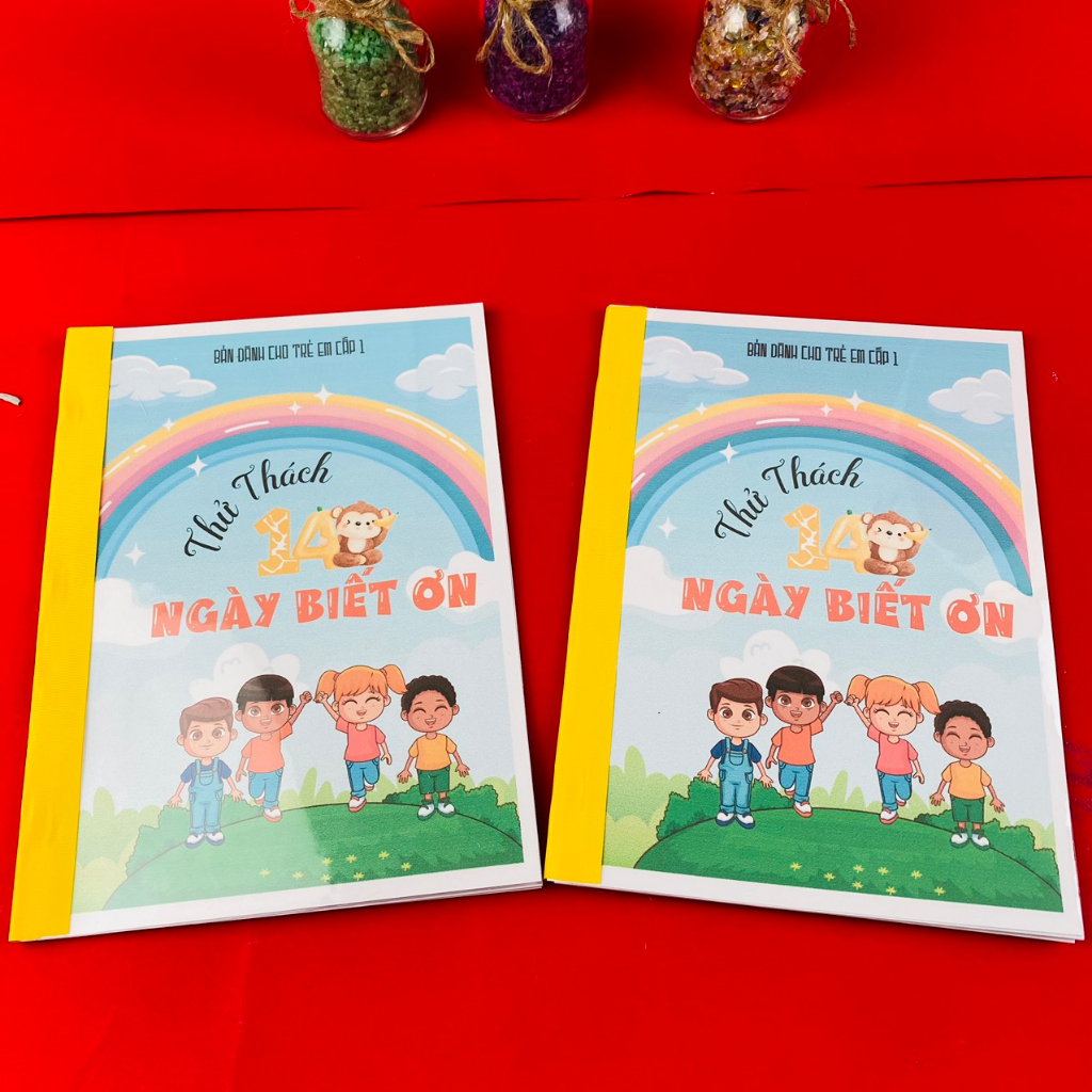 Sổ tay 14 ngày thực hành lòng biết ơn cho trẻ em cấp 1 - combo 2 quyển