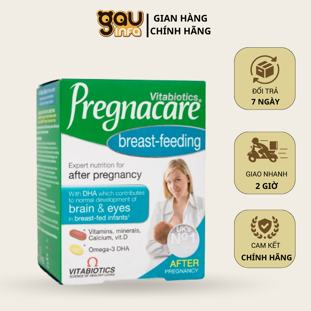 [Date_mới] Vitamin tổng hợp sau sinh Pregnacare Breastfeeding bú UK bổ sung chất cho sữa mẹ