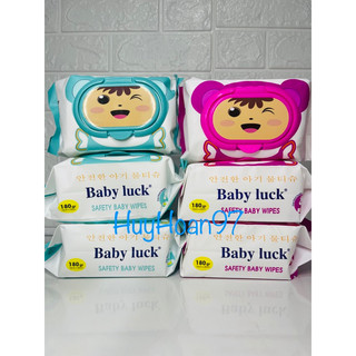 Combo 5 gói khăn ướt cao cấp baby luck 180g