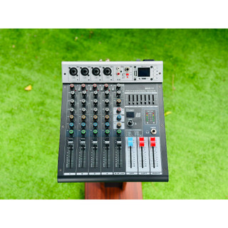 Bàn trộn âm thanh- Mixer Max 11 - 6 kênh (4 mono, 2stereo) kết nối Bluetooth,USB - 99 hiệu ứng vang - Tích hợp nguồn 48v