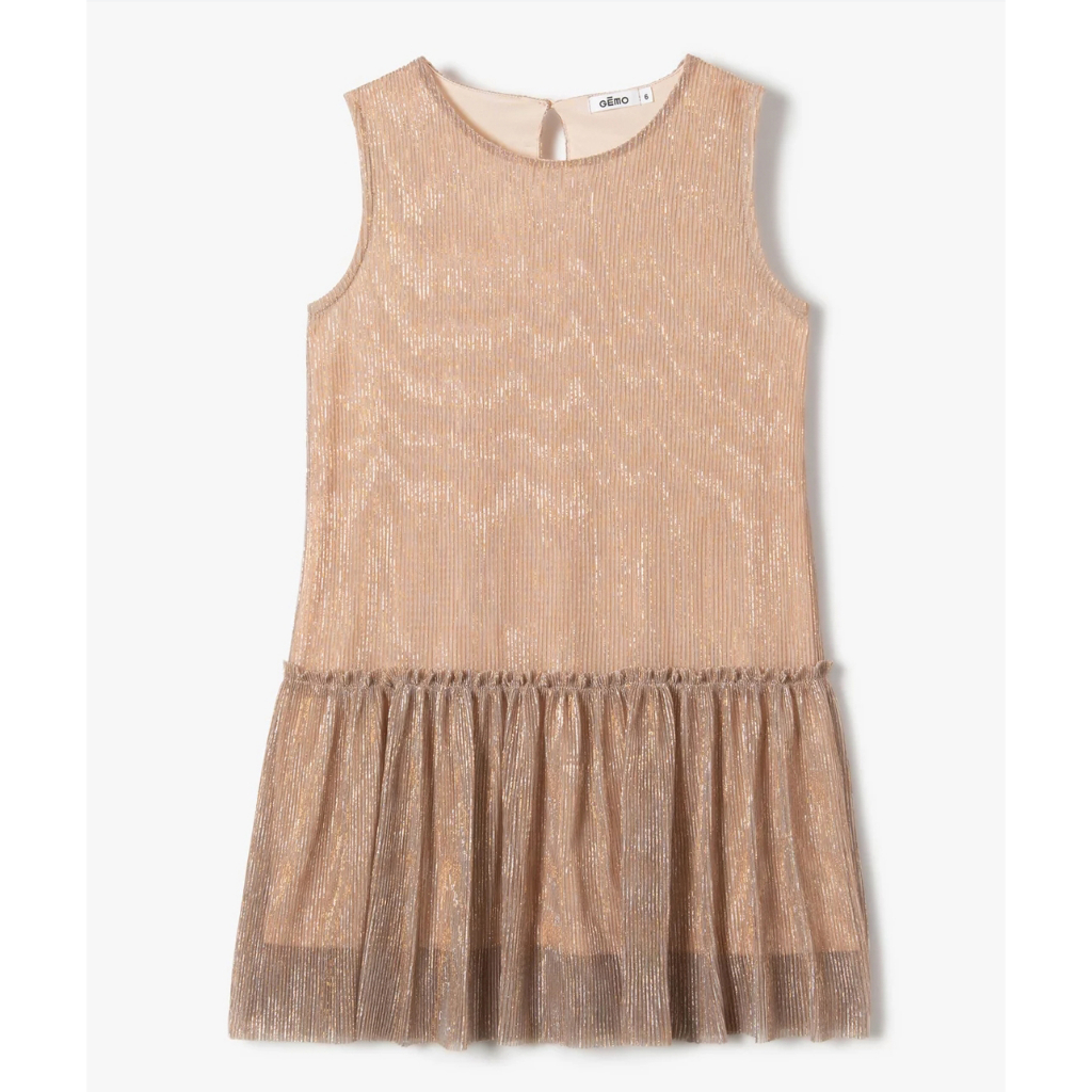 Váy đuôi cá bé gái lấp lánh GEM0 cổ tròn váy voan xếp ly 4-5 tuổi  đầm xuất dư bé gái váy đầm trẻ em váy giáng sinh