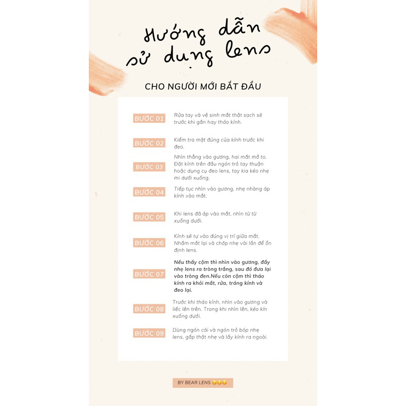 BEAR LENS Tổng Hợp Mẫu 0 Độ Blue - Violet - Green - Pink