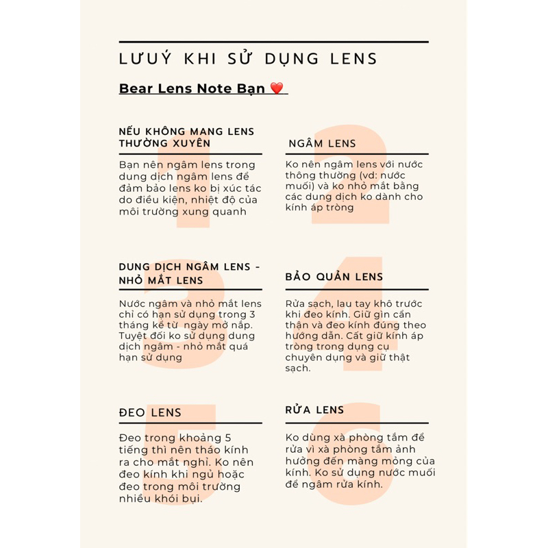 BEAR LENS Tổng Hợp Mẫu 0 Độ Blue - Violet - Green - Pink