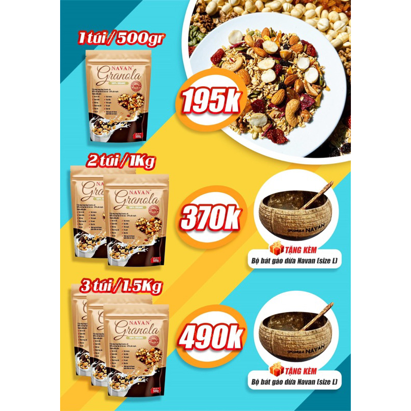 NGŨ CỐC HẠT GRANOLA NAVAN