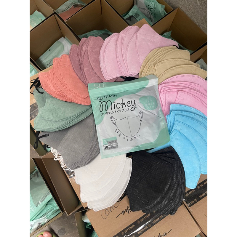 Khẩu trang 5D đủ màu