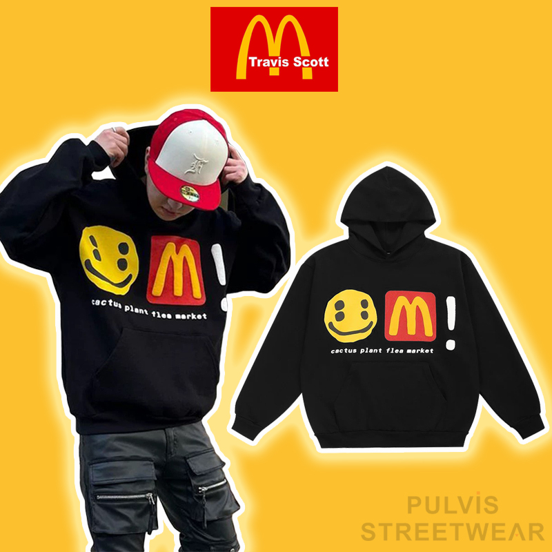 ⚡️[Hight Quality] - Áo Hoodie Travis Scott x McDonald's CPFM Icons Graphic Print, Áo hoodie Travis logo in nổi