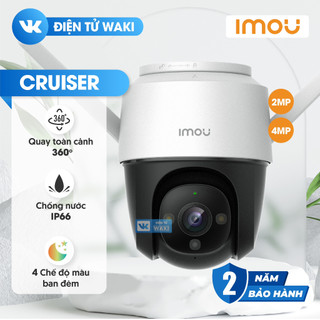 Camera WIFI Ngoài Trời IMOU CRUISER/CRUISER DUAL Xoay 360 Độ, Màu Đêm, Đèn Còi Báo Động, Có Đàm Thoại