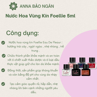 Nước Hoa Vùng Kín Foellie Cao Cấp Mùi Thơm Chuẩn Độ lưu Hương Cực Tốt 5ml