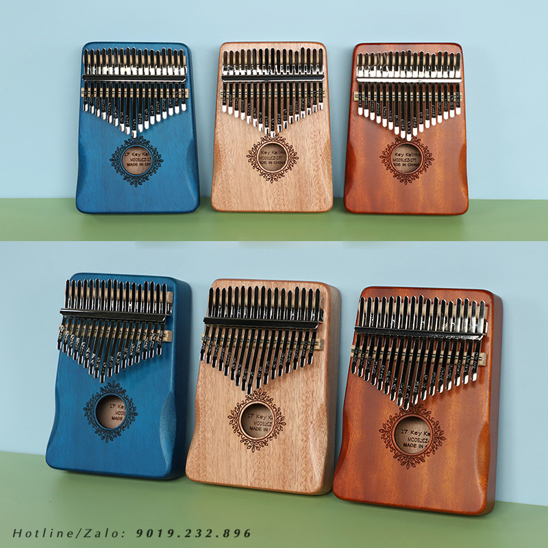 Đàn Kalimba 17 - 21 Phím Gỗ Mahogany Nguyên Khối Chất Lượng + Full phụ kiện