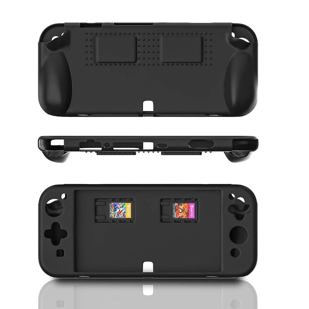 Case Ốp Bảo Vệ Silicon Switch Oled Kèm 2 Khe Đựng Băng
