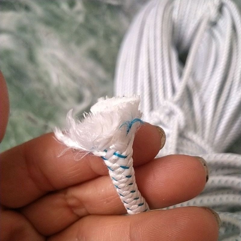 Dây dù tròn - dây thả diều sáo lớn sợi Polyester xanh trắng