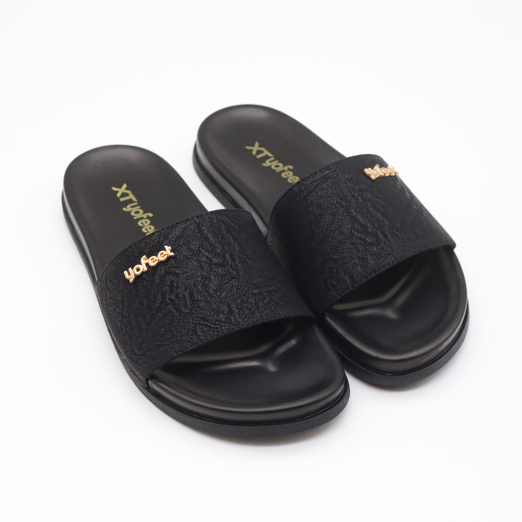 Dép nam quai da - gắn mác YOFEET dép đẹp đi êm hàng đẹp.