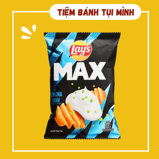 Bánh Snack Lay's Max vị kem hành chua 42gram, đồ ăn vặt