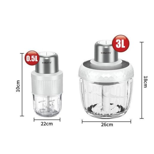 Máy xay SOKANY 7032 2in1 2 cối xay đa năng 3L 800w