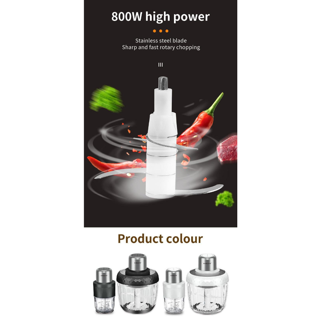 Máy xay SOKANY 7032 2in1 2 cối xay đa năng 3L 800w