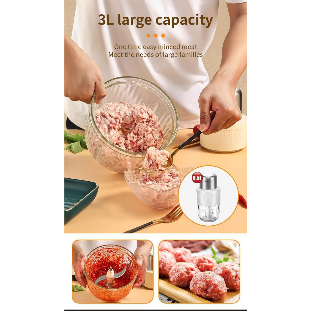 Máy xay SOKANY 7032 2in1 2 cối xay đa năng 3L 800w