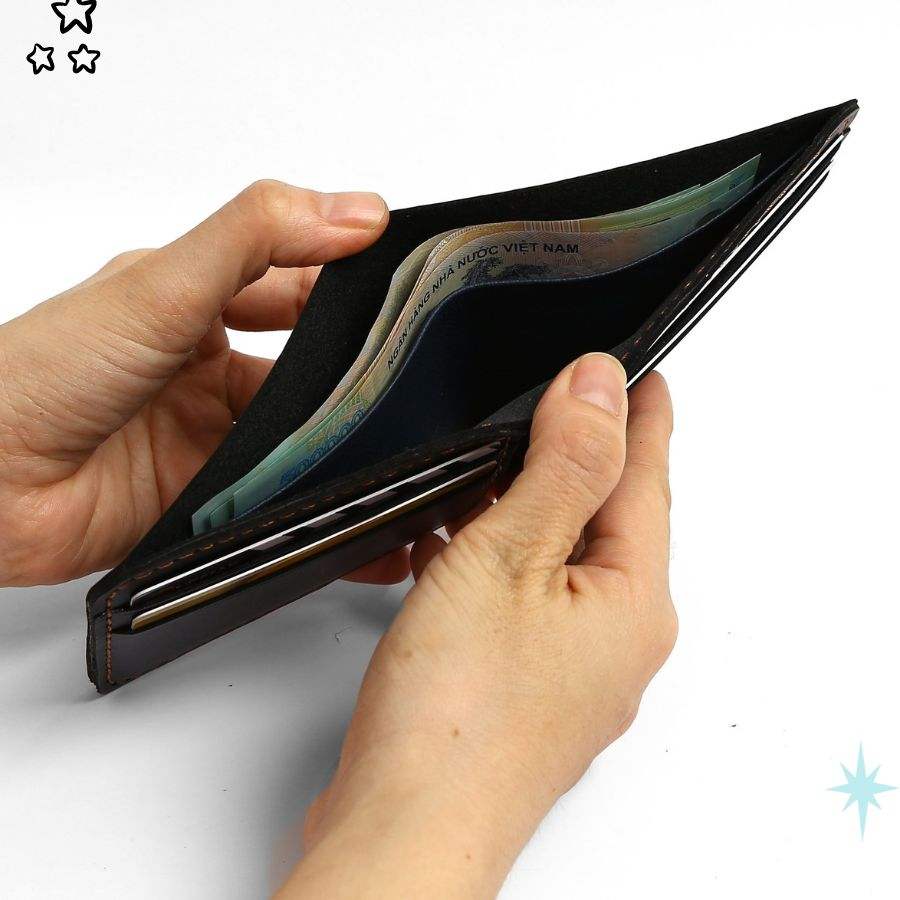 Bóp Nam Mini Da Bò Thật Nhập Khâu Cao Cấp, Ví Nam Đẹp CM25 - Shop 12