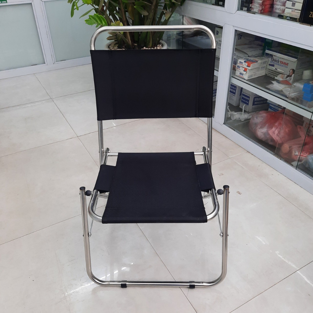 Ghế vải dù gấp gọn khung inox cho quán Trà tranh , Câu cá , Du lịch , Dã ngoại