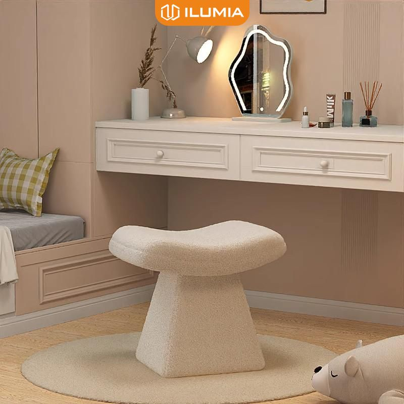 Ghế ngồi bàn trang điểm giả lông cừu thương hiệu ILUMIA - IC31