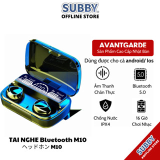 Tai Nghe Bluetooth Không Dây M10 Mini Kèm Hộp Sạc Pin Siêu Trâu Âm Bass Siêu Động Thích Hợp Với Moi Loại Điện Thoại