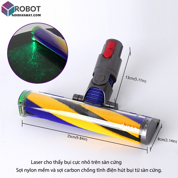 Đầu Hút Dyson Laser Slim Fluffy V12 - Chính Hãng