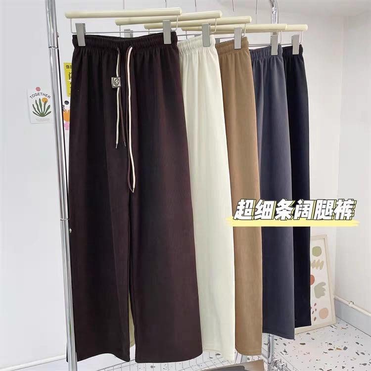 Quần NỈ Nhung lưng thun Ống Rộng Dây Rút Ulzzang Xuất Hàn Mặc Tôn Dáng Siêu Xinh mã 06