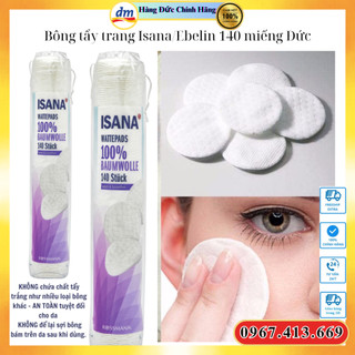 Bông tẩy trang Isana/Ebelin 140 miếng Đức