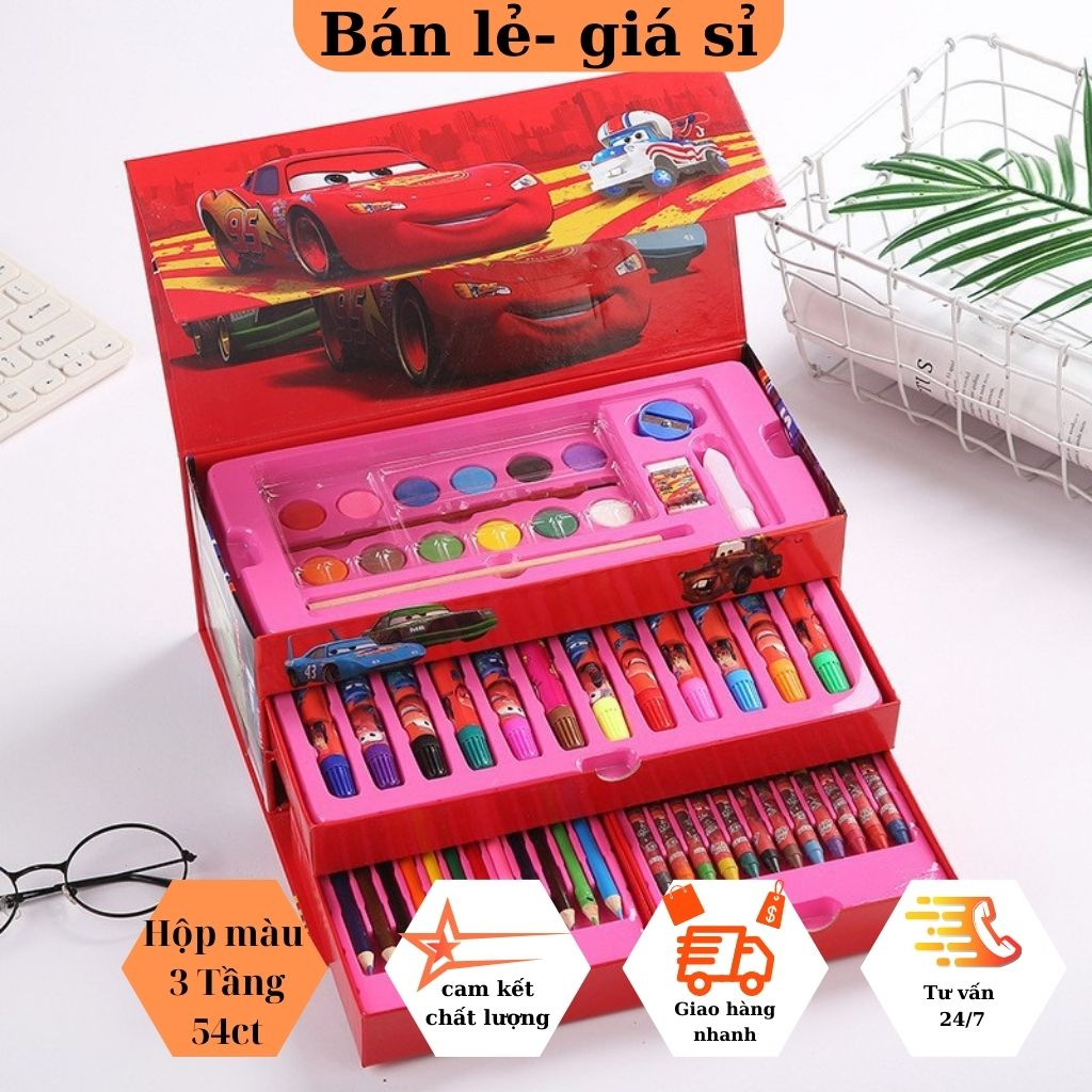 Hộp màu 3 tầng 54 chi tiết-shop mall